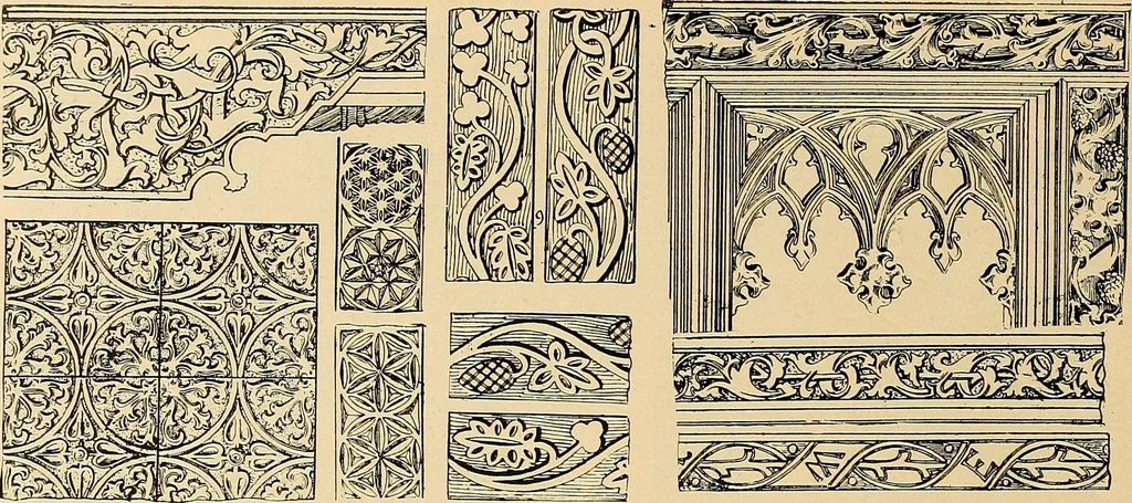 An illustration from Period furnishings; an encyclopedia of historic furniture, decorations and furnishings, 1911, leaf 77