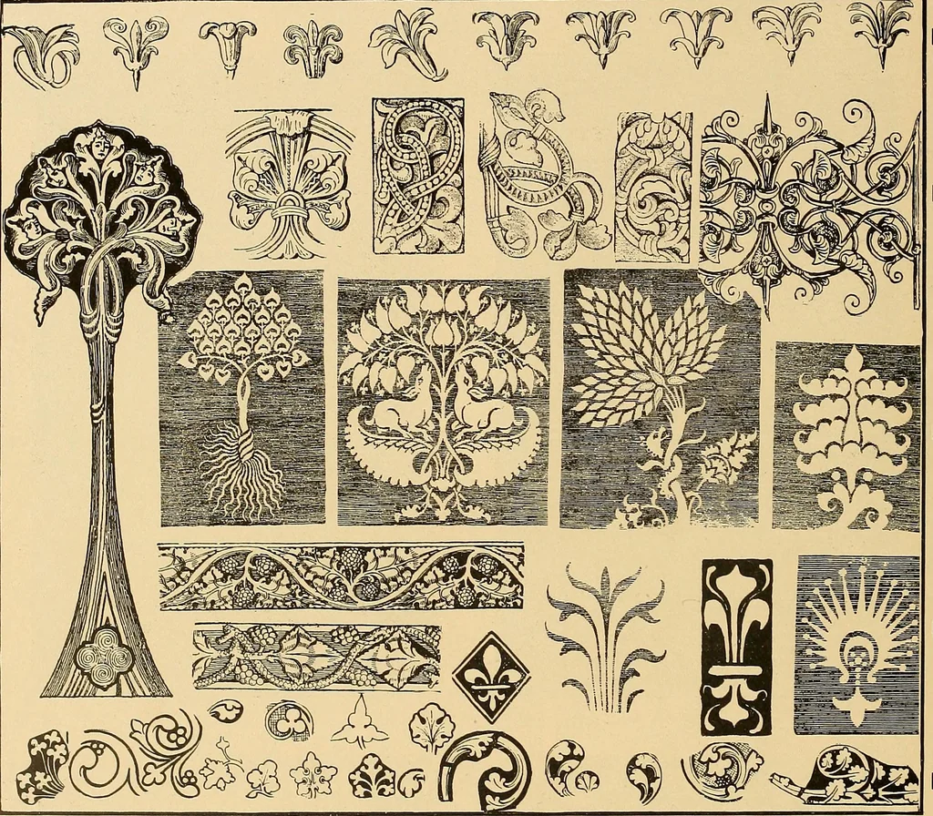 An illustration from Period furnishings; an encyclopedia of historic furniture, decorations and furnishings, 1911, leaf 81