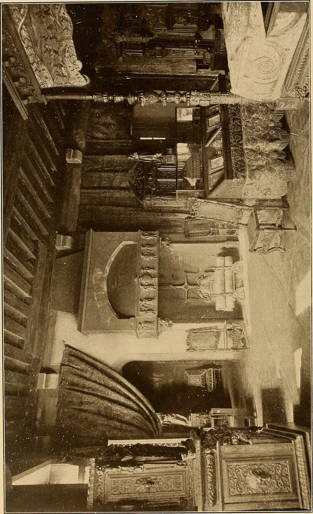 An illustration from Period furnishings; an encyclopedia of historic furniture, decorations and furnishings, 1911, leaf 83