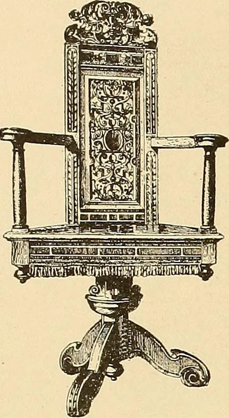 An illustration from Period furnishings; an encyclopedia of historic furniture, decorations and furnishings, 1911, leaf 89