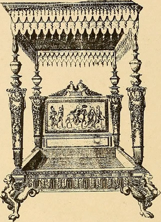 An illustration from Period furnishings; an encyclopedia of historic furniture, decorations and furnishings, 1911, leaf 89