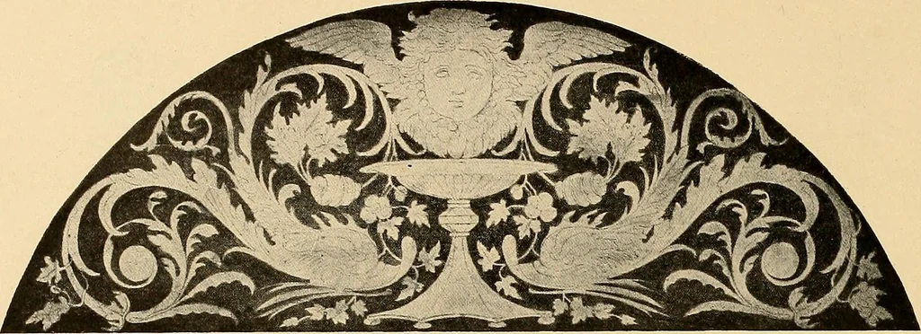 An illustration from Period furnishings; an encyclopedia of historic furniture, decorations and furnishings, 1911, leaf 91