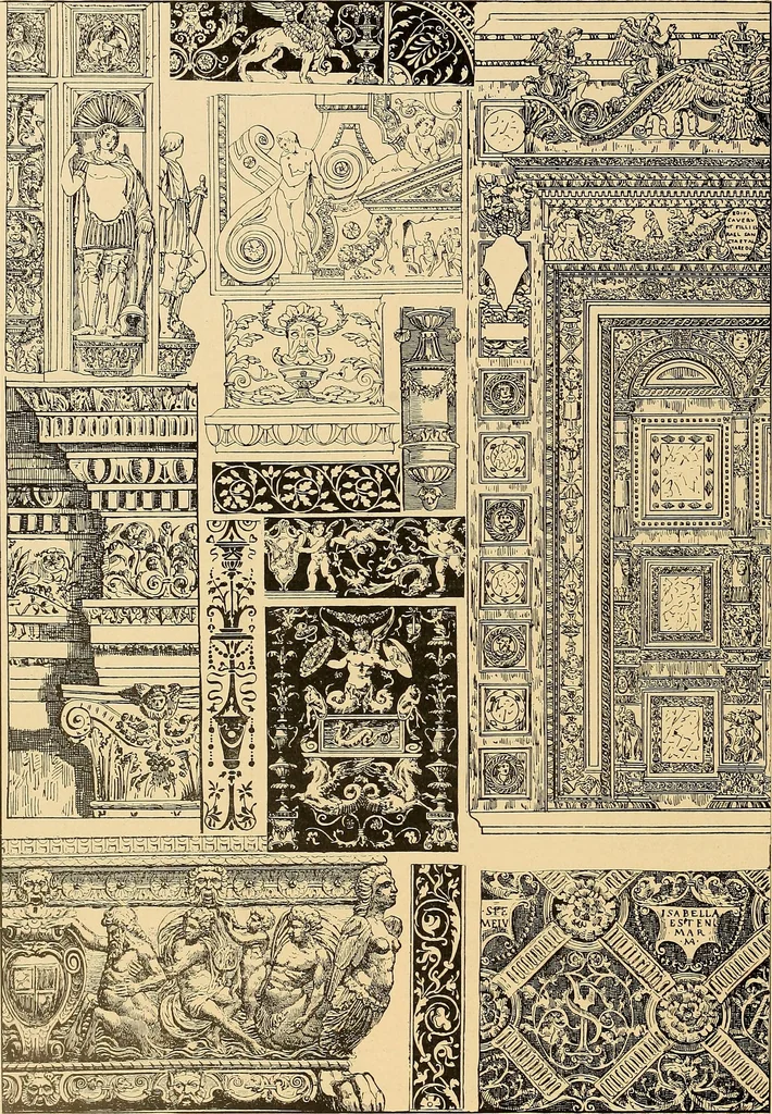 An illustration from Period furnishings; an encyclopedia of historic furniture, decorations and furnishings, 1911, leaf 95