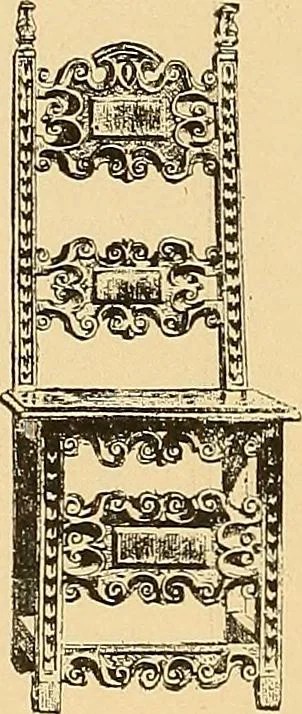 An illustration from Period furnishings; an encyclopedia of historic furniture, decorations and furnishings, 1911, leaf 99
