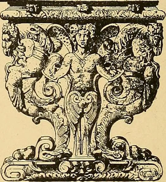 An illustration from Period furnishings; an encyclopedia of historic furniture, decorations and furnishings, 1911, leaf 99