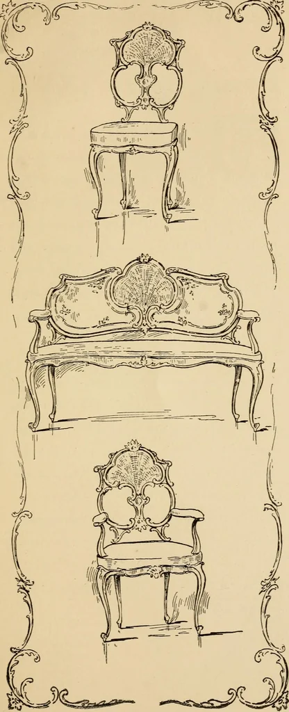 An illustration from Periods of furniture : a concise resumé of all leading types of furniture; descriptions of their derivations concisely told; amply illustrated., 1903, leaf 14