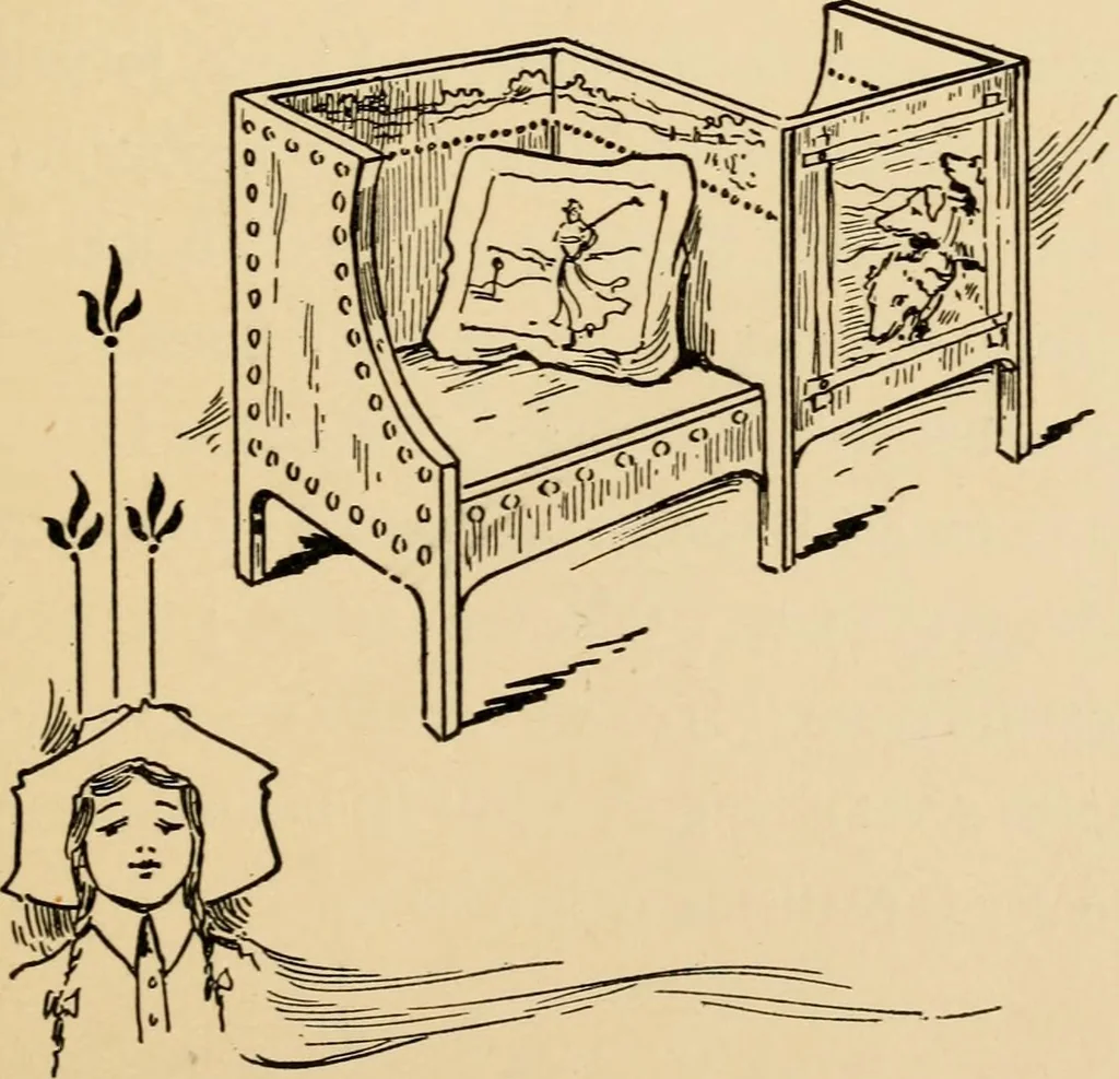 An illustration from Periods of furniture : a concise resumé of all leading types of furniture; descriptions of their derivations concisely told; amply illustrated., 1903, leaf 28