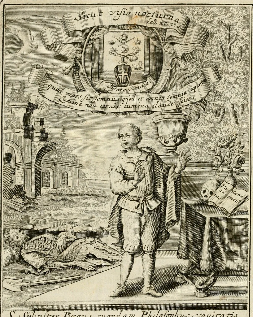 An illustration from Peripateticus nostri temporis, seu, Philosophus discursivus : per discursus symbolico-physicos, ad discursum, juxta sanctorum philosophorum exempla, pie curiosum instructus, 1755, leaf 138