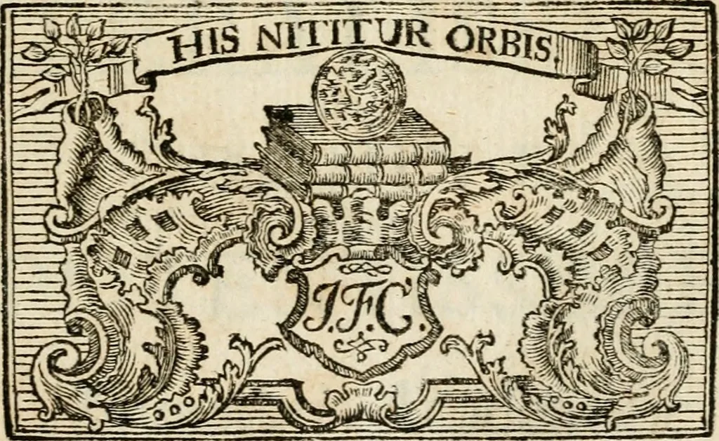 An illustration from Peripateticus nostri temporis, seu, Philosophus discursivus : per discursus symbolico-physicos, ad discursum, juxta sanctorum philosophorum exempla, pie curiosum instructus, 1755, leaf 216
