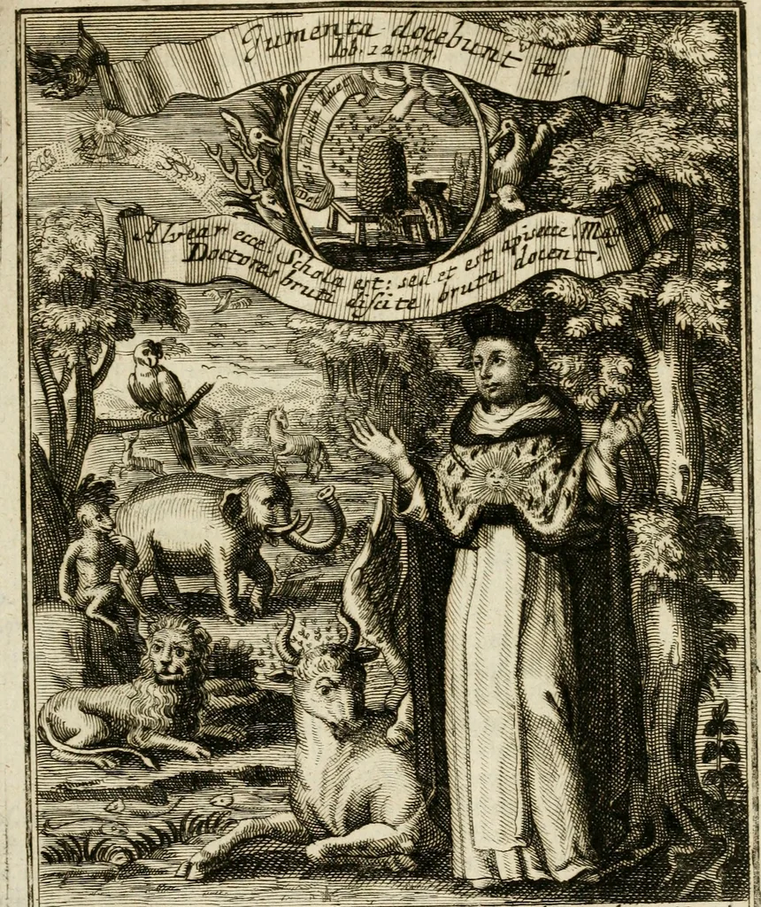 An illustration from Peripateticus nostri temporis, seu, Philosophus discursivus : per discursus symbolico-physicos, ad discursum, juxta sanctorum philosophorum exempla, pie curiosum instructus, 1755, leaf 344