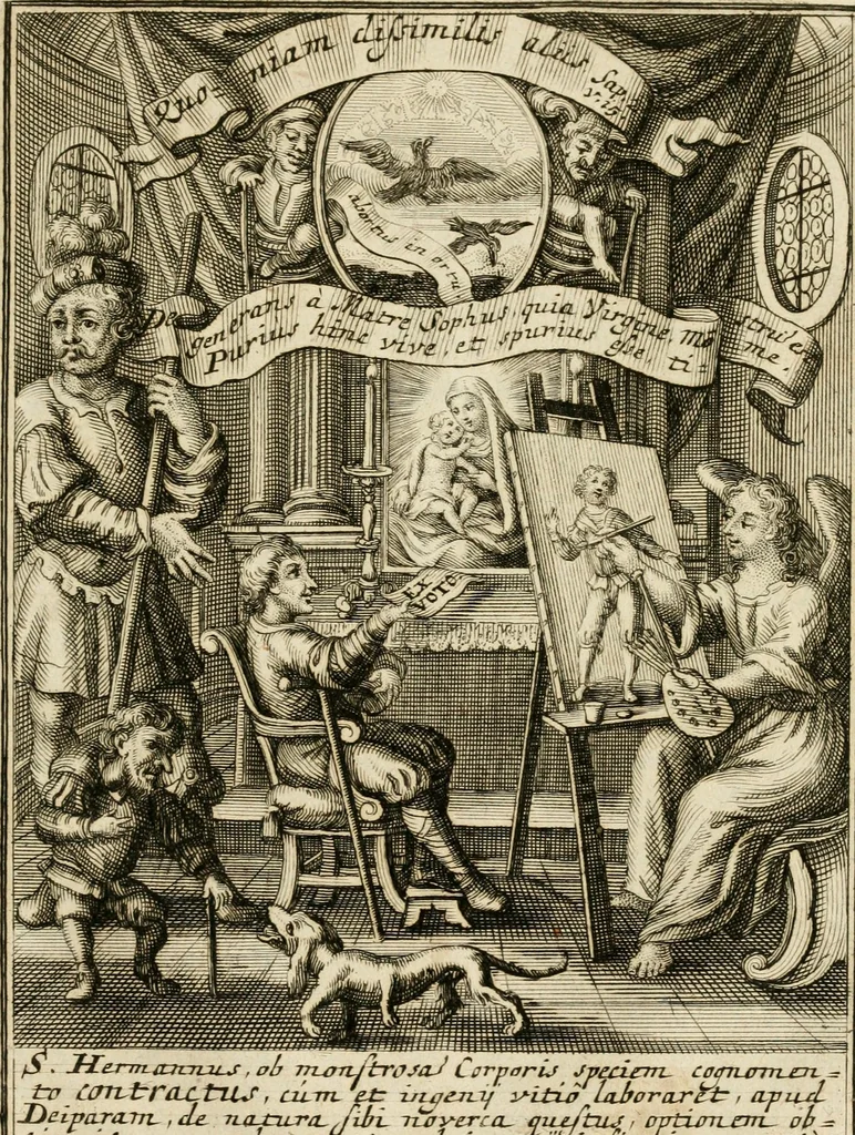 An illustration from Peripateticus nostri temporis, seu, Philosophus discursivus : per discursus symbolico-physicos, ad discursum, juxta sanctorum philosophorum exempla, pie curiosum instructus, 1755, leaf 402