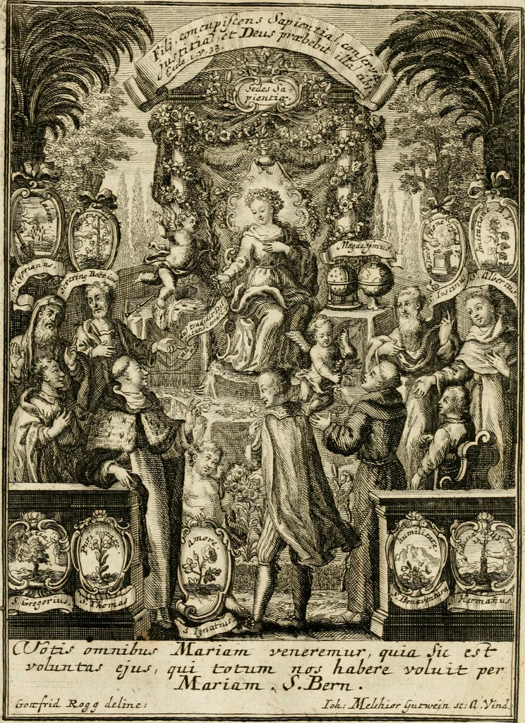 An illustration from Peripateticus nostri temporis, seu, Philosophus discursivus : per discursus symbolico-physicos, ad discursum, juxta sanctorum philosophorum exempla, pie curiosum instructus, 1755, leaf 434