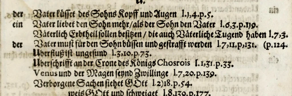 An illustration from Persianischer Rosenthal : in welchem viel lustige Historien scharffsinnige Reden und nützliche Regeln vor 400. Jahren von einem sinnreichen Poeten Schich Saadi in Persischer Sprach beschrieben, 1654, leaf 279