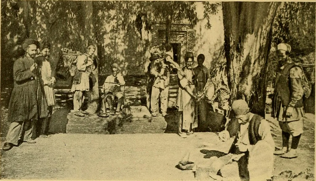 An illustration from Persia past and present; a book of travel and research, with more than two hundred illustrations and a map, 1906, leaf 189