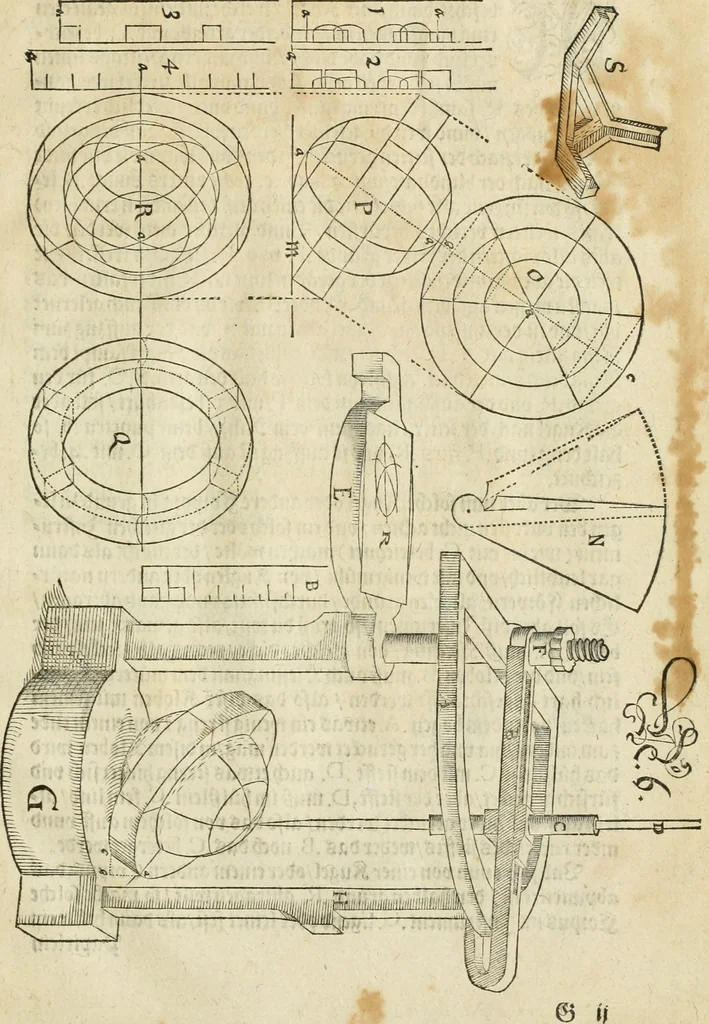 An illustration from Perspectiva; hierinnen auffs kürtzte beschrieben, mit Exempeln eröffnet vnd an Tag gegeben wird, ein newer besonder kurtzer, doch gerechter vnnd sehr leichter Weg, wie allerley Ding, es seyen Corpora, Gebew, oder was möglich zuerdencken vnd in Grund zulegen ist, verruckt oder vnuerruckt, frener in die Perspectyf gebracht werden mag, on einige vergebliche Linie, riss vñ Puncten, [et]c. dergleichen Weg bisshero noch nit bekant gewesen, 1571, leaf 58