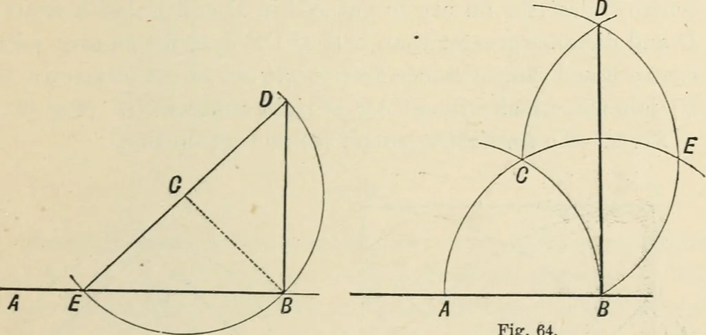 An illustration from Perspective and geometrical drawing : adapted to the use of candidates for second and third-class teachers' certificates, 1887, leaf 108