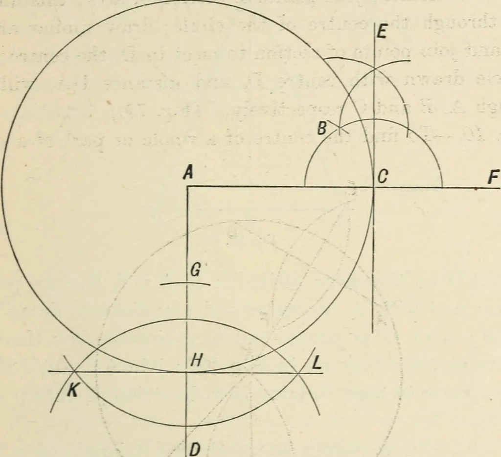 An illustration from Perspective and geometrical drawing : adapted to the use of candidates for second and third-class teachers' certificates, 1887, leaf 116