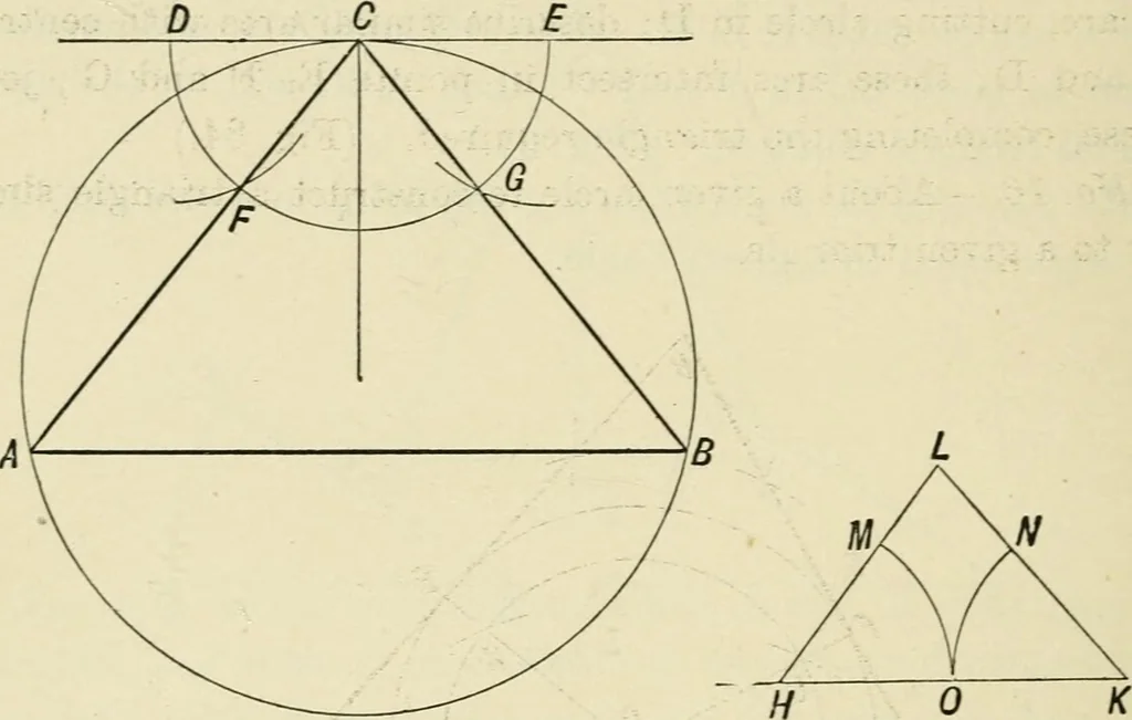 An illustration from Perspective and geometrical drawing : adapted to the use of candidates for second and third-class teachers' certificates, 1887, leaf 119