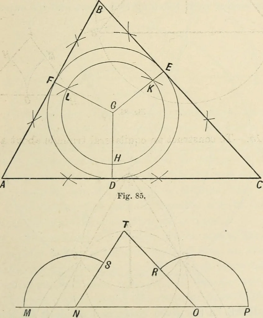 An illustration from Perspective and geometrical drawing : adapted to the use of candidates for second and third-class teachers' certificates, 1887, leaf 120