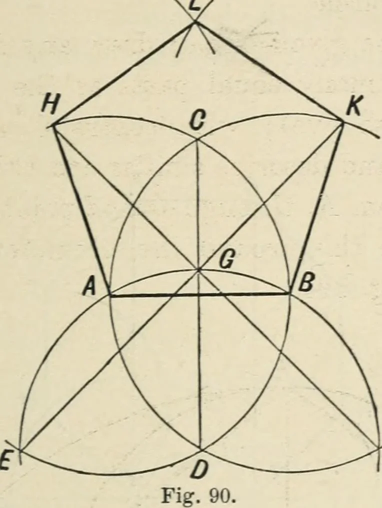 An illustration from Perspective and geometrical drawing : adapted to the use of candidates for second and third-class teachers' certificates, 1887, leaf 124