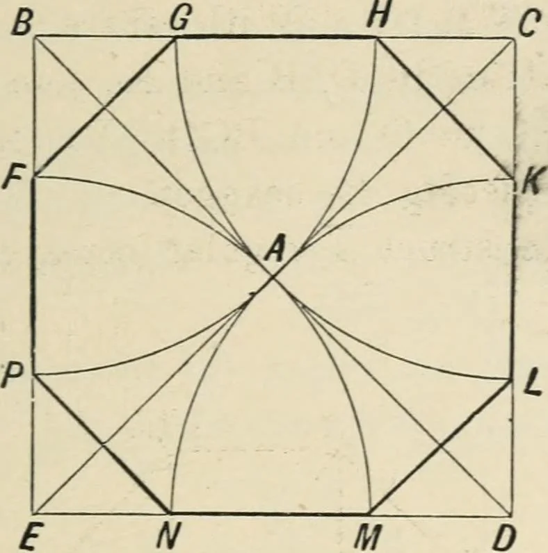 An illustration from Perspective and geometrical drawing : adapted to the use of candidates for second and third-class teachers' certificates, 1887, leaf 126