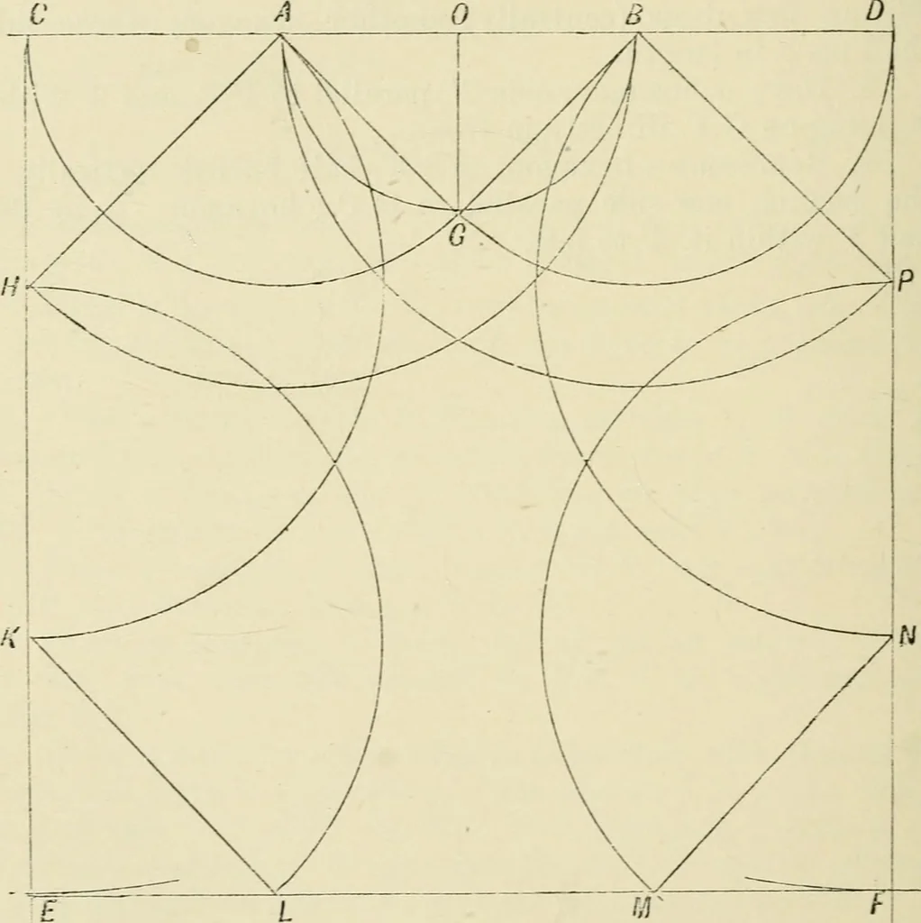 An illustration from Perspective and geometrical drawing : adapted to the use of candidates for second and third-class teachers' certificates, 1887, leaf 57