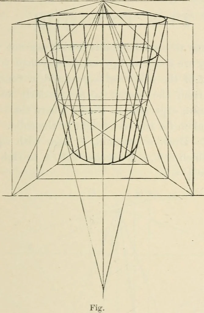 An illustration from Perspective and geometrical drawing : adapted to the use of candidates for second and third-class teachers' certificates, 1887, leaf 80