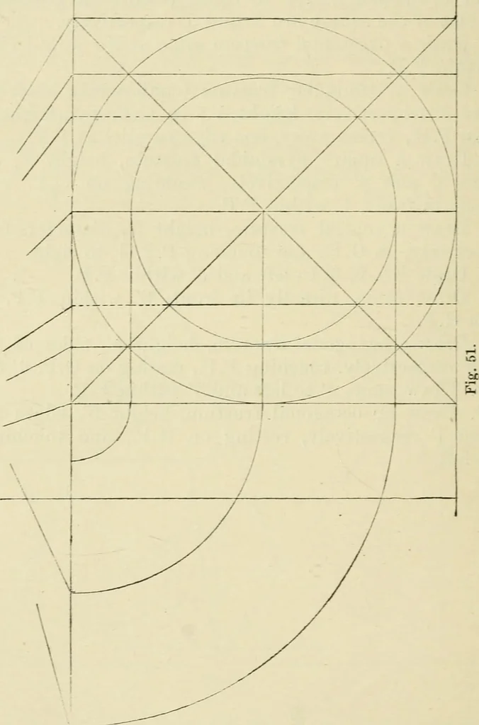 An illustration from Perspective and geometrical drawing : adapted to the use of candidates for second and third-class teachers' certificates, 1887, leaf 89