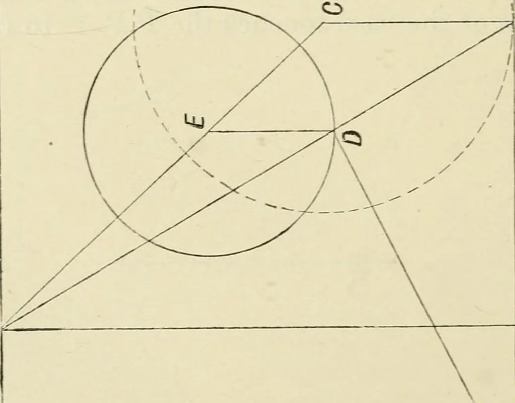 An illustration from Perspective and geometrical drawing : adapted to the use of candidates for second and third-class teachers' certificates, 1887, leaf 91