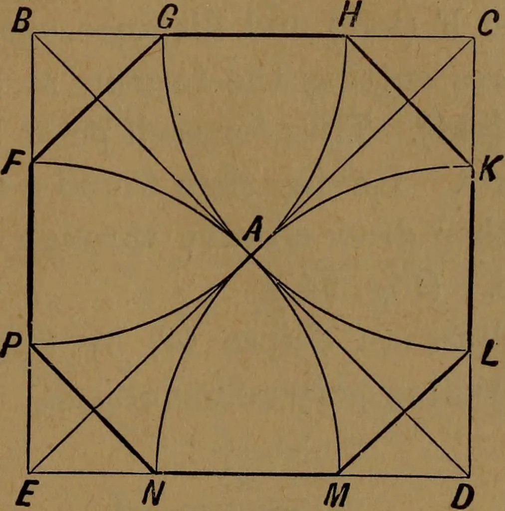 An illustration from Perspective and geometrical drawing adapted to the use of candidates for second and third-class teachers' certificates, 1887, leaf 128