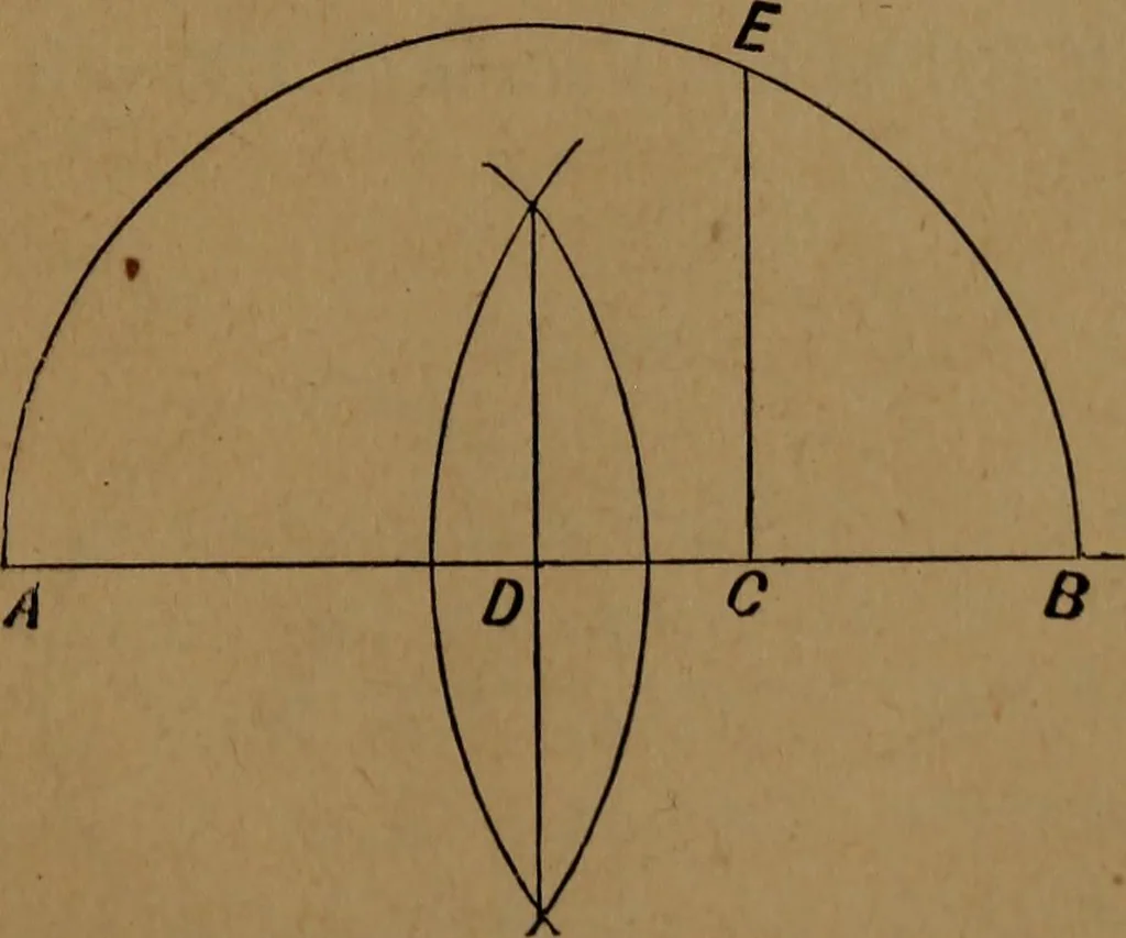 An illustration from Perspective and geometrical drawing adapted to the use of candidates for second and third-class teachers' certificates, 1887, leaf 134
