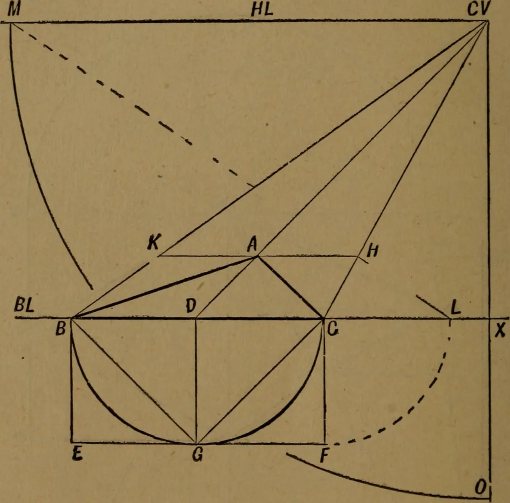An illustration from Perspective and geometrical drawing adapted to the use of candidates for second and third-class teachers' certificates, 1887, leaf 49
