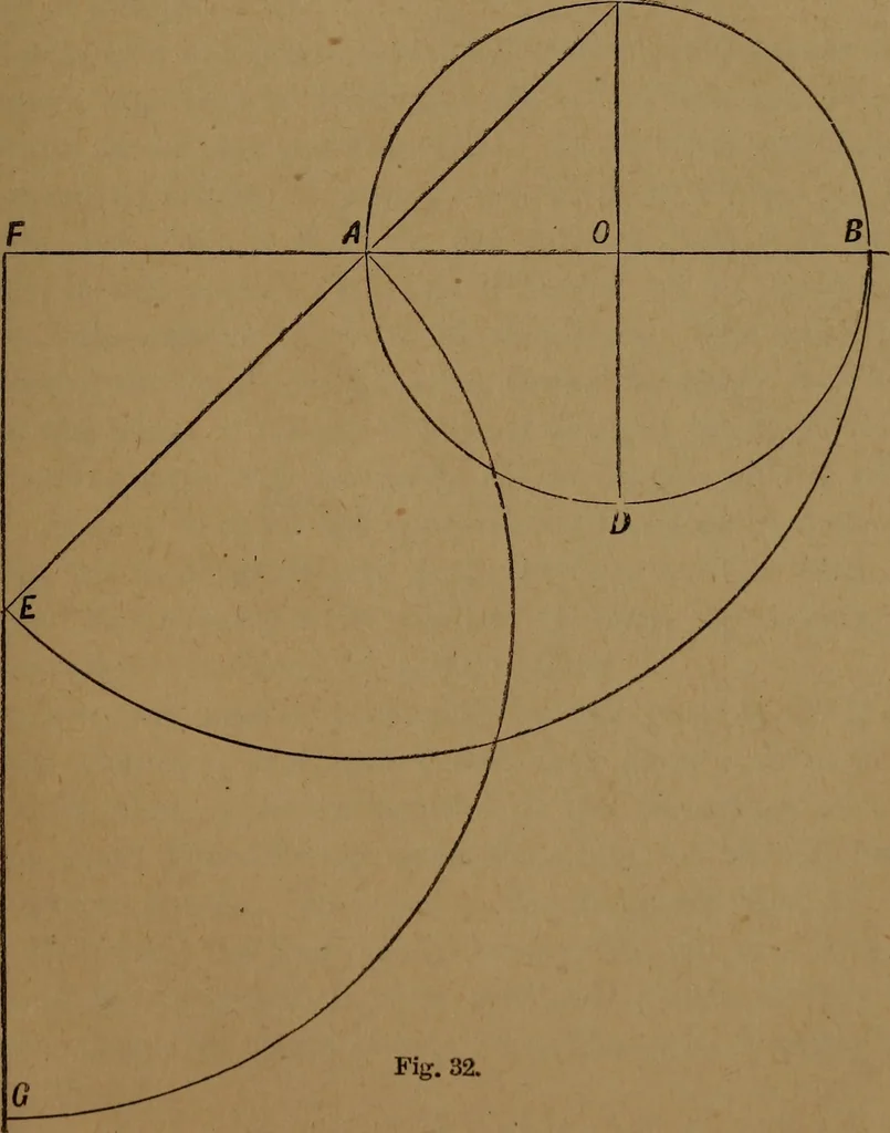 An illustration from Perspective and geometrical drawing adapted to the use of candidates for second and third-class teachers' certificates, 1887, leaf 60