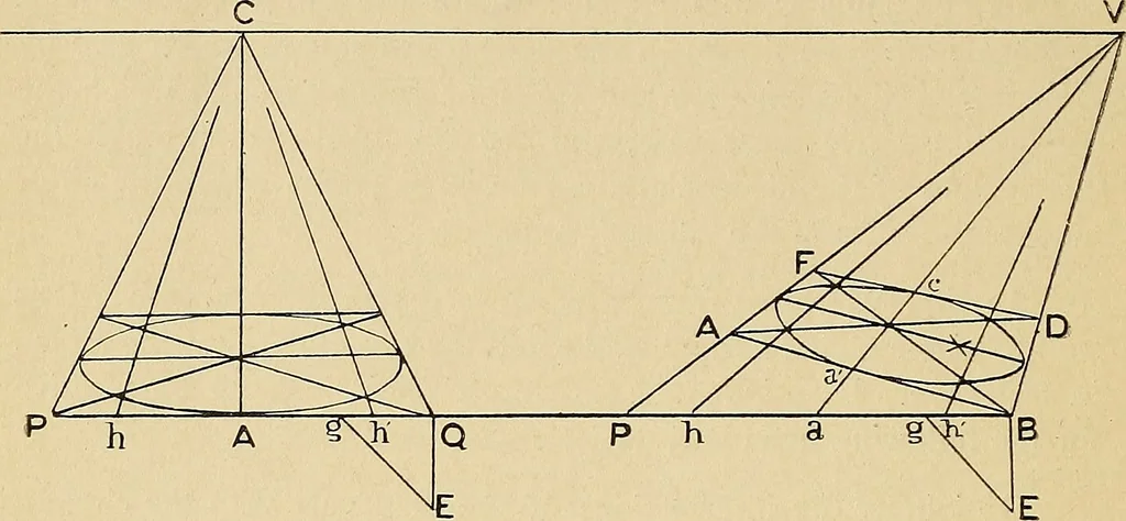 An illustration from Perspective : the old and the new method, 1921, leaf 33