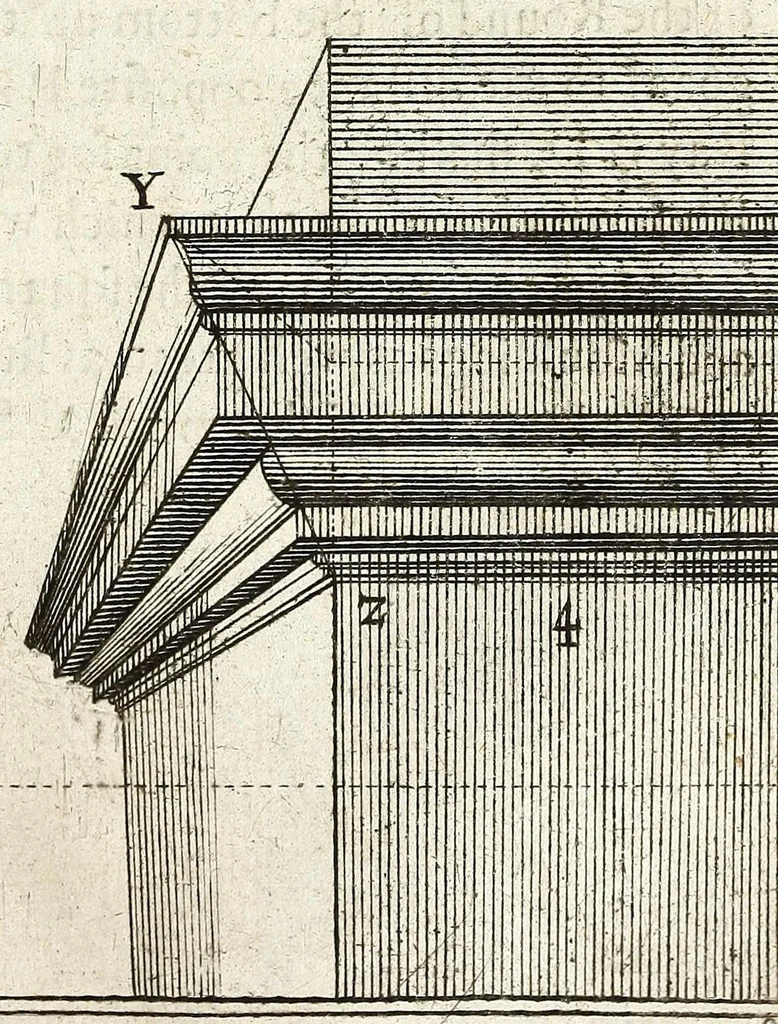 An illustration from Perspective practical, or, A plain and easie method of true and lively representing all things to the eye at a distance, by the exact rules of art ..., 1698, leaf 199