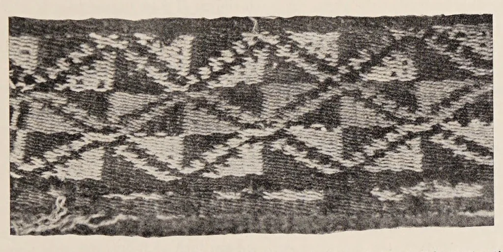 An illustration from Peruvian fabrics, 1916, leaf 73