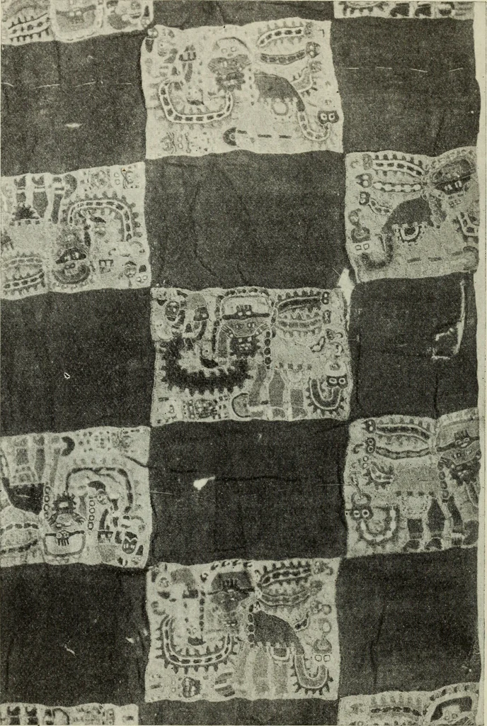 An illustration from Peruvian fabrics, 1916, leaf 47