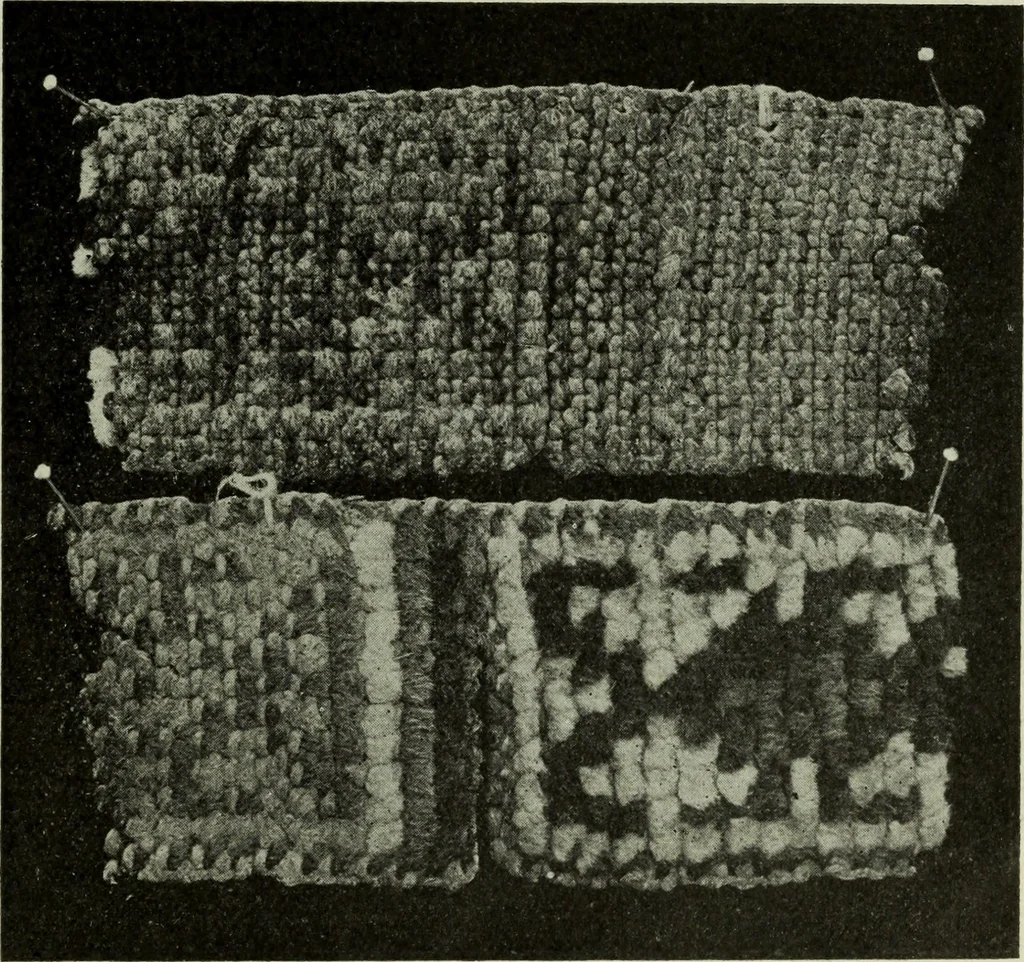 An illustration from Peruvian fabrics, 1916, leaf 60
