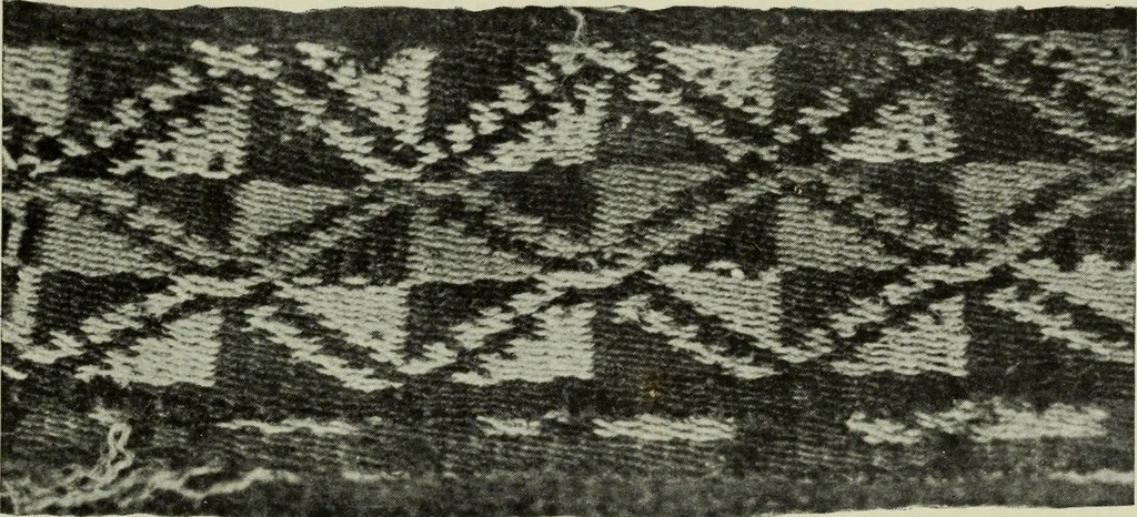 An illustration from Peruvian fabrics, 1916, leaf 70