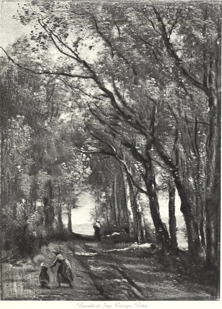 An illustration from Catalogue des tableaux modernes & anciens, objets d'art & de curiosité composant la collection de M. G-- : et dont la vente aura lieu par suite deo son décès Galerie Georges Petit ... les samedi 14, lundi 16 et mardi 17 mai 1898 ... : commissaire-priseur Me Paul Chevallier ..., experts: pour les tableaux modernes M. Georges Petit ... MM. Allard & Noel ...; pour les tableaux anciens MM. Féral père & fils ...; pour les objets d'art, MM. Mannheim .., 1898, leaf 22