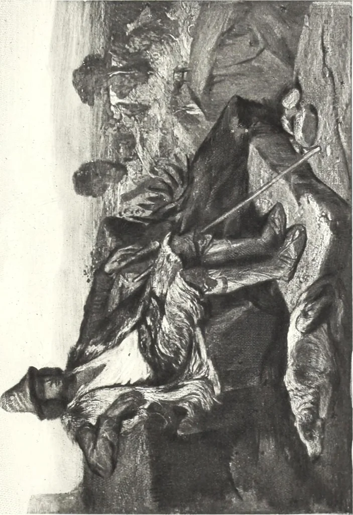 An illustration from Catalogue des tableaux modernes & anciens, objets d'art & de curiosité composant la collection de M. G-- : et dont la vente aura lieu par suite deo son décès Galerie Georges Petit ... les samedi 14, lundi 16 et mardi 17 mai 1898 ... : commissaire-priseur Me Paul Chevallier ..., experts: pour les tableaux modernes M. Georges Petit ... MM. Allard & Noel ...; pour les tableaux anciens MM. Féral père & fils ...; pour les objets d'art, MM. Mannheim .., 1898, leaf 28