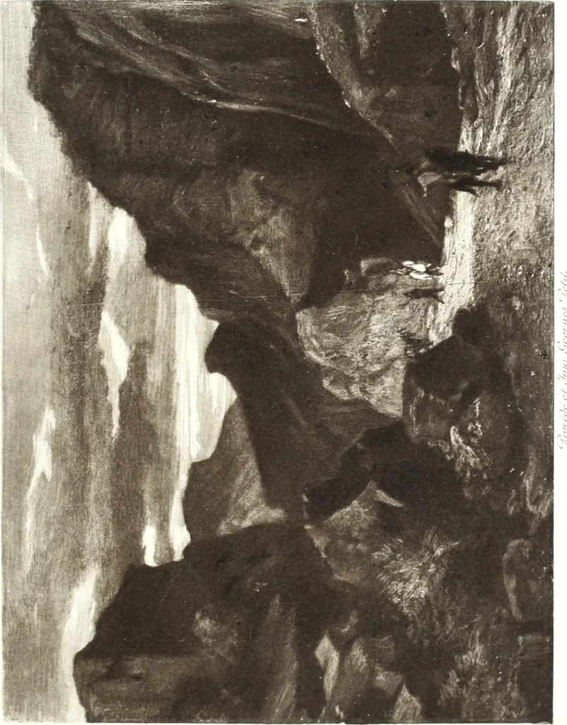 An illustration from Catalogue des tableaux modernes & anciens, objets d'art & de curiosité composant la collection de M. G-- : et dont la vente aura lieu par suite deo son décès Galerie Georges Petit ... les samedi 14, lundi 16 et mardi 17 mai 1898 ... : commissaire-priseur Me Paul Chevallier ..., experts: pour les tableaux modernes M. Georges Petit ... MM. Allard & Noel ...; pour les tableaux anciens MM. Féral père & fils ...; pour les objets d'art, MM. Mannheim .., 1898, leaf 38