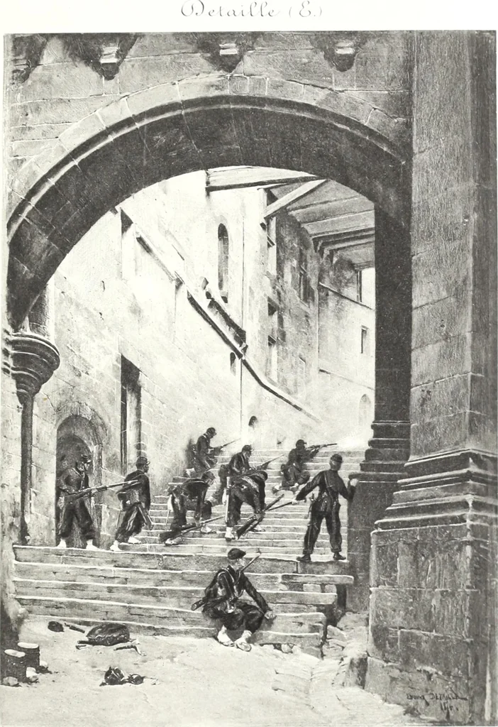 An illustration from Catalogue des tableaux modernes & anciens, objets d'art & de curiosité composant la collection de M. G-- : et dont la vente aura lieu par suite deo son décès Galerie Georges Petit ... les samedi 14, lundi 16 et mardi 17 mai 1898 ... : commissaire-priseur Me Paul Chevallier ..., experts: pour les tableaux modernes M. Georges Petit ... MM. Allard & Noel ...; pour les tableaux anciens MM. Féral père & fils ...; pour les objets d'art, MM. Mannheim .., 1898, leaf 44