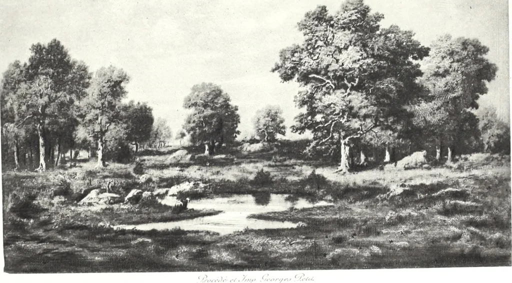 An illustration from Catalogue des tableaux modernes & anciens, objets d'art & de curiosité composant la collection de M. G-- : et dont la vente aura lieu par suite deo son décès Galerie Georges Petit ... les samedi 14, lundi 16 et mardi 17 mai 1898 ... : commissaire-priseur Me Paul Chevallier ..., experts: pour les tableaux modernes M. Georges Petit ... MM. Allard & Noel ...; pour les tableaux anciens MM. Féral père & fils ...; pour les objets d'art, MM. Mannheim .., 1898, leaf 50