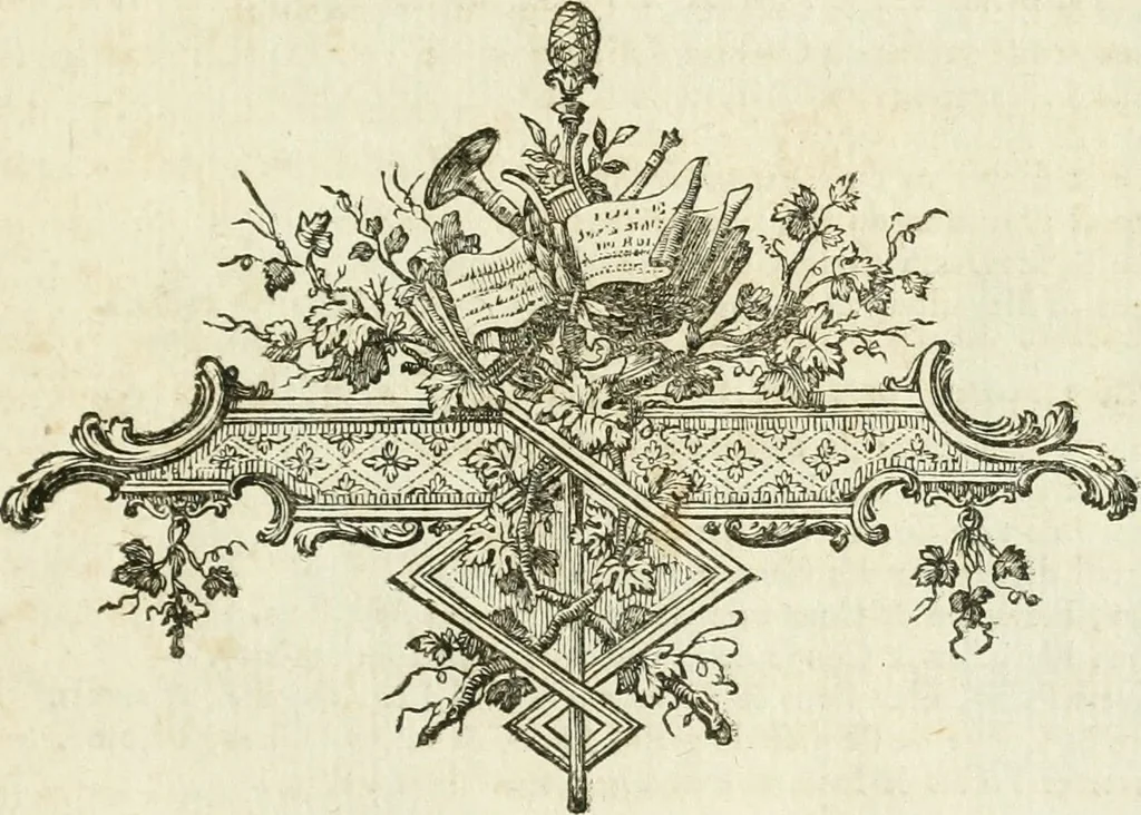 An illustration from Petit uvre d'architecture de Jean Marot, architecte et graveur, ou, Recueil des plans, elevations & coupes de divers anciens edifices de Paris, & de la sépulture des Valois, à S. Denis, avec diverses suites de tombeaux, epitaphes, chapelles, retables d'autels, tabernacles, portes cocheres & autres, &c. & plusieurs petits temples dans le goût antique, qui n'ont jamais paru, 1764, leaf 10