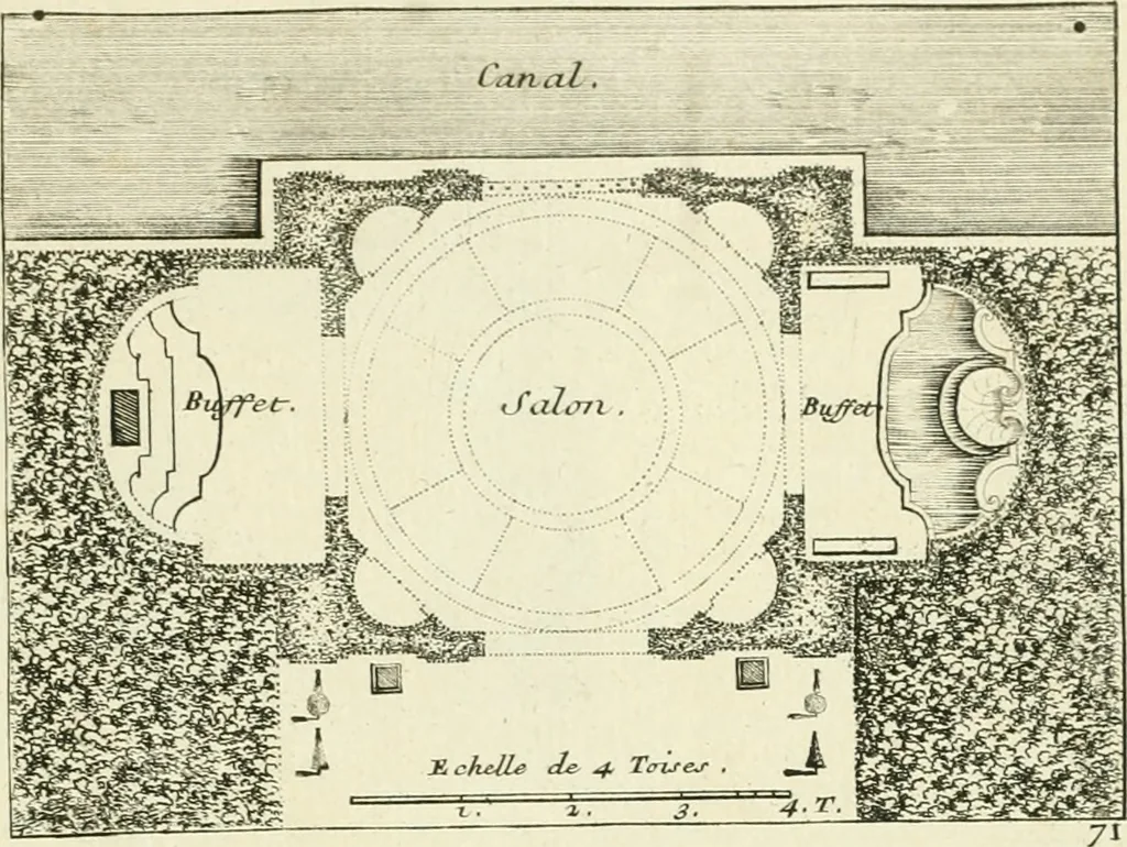 An illustration from Petit uvre d'architecture de Jean Marot, architecte et graveur, ou, Recueil des plans, elevations & coupes de divers anciens edifices de Paris, & de la sépulture des Valois, à S. Denis, avec diverses suites de tombeaux, epitaphes, chapelles, retables d'autels, tabernacles, portes cocheres & autres, &c. & plusieurs petits temples dans le goût antique, qui n'ont jamais paru, 1764, leaf 114