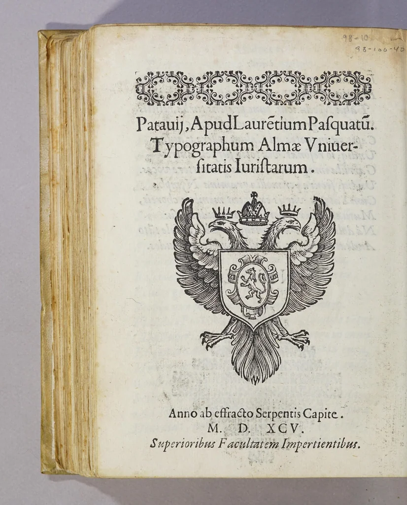 An illustration from Pet. Pauli Thomaelli Vtinensis Eclogae duae. : Quarum altera inscribitur meduacus o thrinon altera meduacus o iroton, 1595, leaf 22