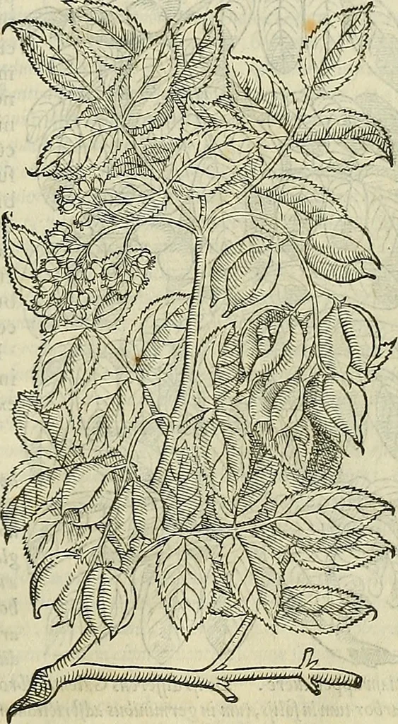 An illustration from Petri Andreae Matthioli Senensis serenissimi Principis Ferdinandi Archiducis Austriae & c., Medici, Commentarii secundo aucti : in libros sex Pedacii Dioscoridis Anazarbei de medica materia. Adiectis quàm plurimis plantarum, & animalium imaginibus quae in priore editione non habentur, eodem authore : his accessit eiusdem apologia adversus Amathum Lusitanum cum censura in eiusdem enarrationes, 1558, leaf 266