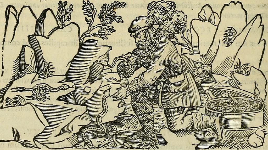 An illustration from Petri Andreae Matthioli Senensis serenissimi Principis Ferdinandi Archiducis Austriae & c., Medici, Commentarii secundo aucti : in libros sex Pedacii Dioscoridis Anazarbei de medica materia. Adiectis quàm plurimis plantarum, & animalium imaginibus quae in priore editione non habentur, eodem authore : his accessit eiusdem apologia adversus Amathum Lusitanum cum censura in eiusdem enarrationes, 1558, leaf 293