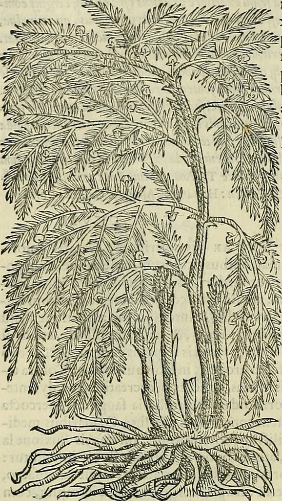 An illustration from Petri Andreae Matthioli Senensis serenissimi Principis Ferdinandi Archiducis Austriae & c., Medici, Commentarii secundo aucti : in libros sex Pedacii Dioscoridis Anazarbei de medica materia. Adiectis quàm plurimis plantarum, & animalium imaginibus quae in priore editione non habentur, eodem authore : his accessit eiusdem apologia adversus Amathum Lusitanum cum censura in eiusdem enarrationes, 1558, leaf 383
